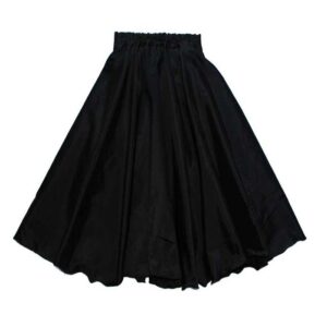 Black Floral Wrap Midi Skirt