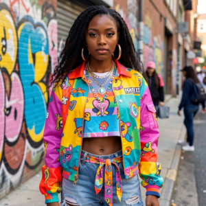 African Model Wearing Crop top.