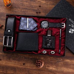 Men's Gifts Set- Watch, Cufflinks, Pen + Gift Box, Wallet